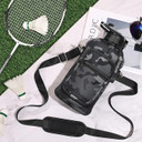Water Bottle Bag Holder Carrier – 2 Pocket Crossbody Sling Bag for Walking, Camping, Hiking, Travel