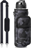 2-pocket water bottle sling bag – crossbody carrier for walking, hiking, travel, and camping.