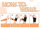 Wrist Support Brace-Ultra Thin Adjustable Wrist Support Brace - Breathable Compression Wristband for Arthritis Pain Relief, Ambidextrous Design with Velcro Closure (Black orange)