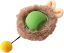 Motion-activated cat toy ball – chirping and fast-rolling automatic toy for indoor cats on carpet.