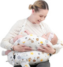 INFINIBYTE 3-in-1 Nursing Pillow – U-Shaped Multipurpose Feeding & Lounger Pillow for Breastfeeding, Baby Support, and Tummy Time (Newborn & Infant)