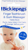 Bickiepegs Baby Infant Care Finger Teething Tooth Brush and Gum Massager 2 Pack