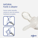 Difrax Natural Baby Dummies 20+ Months, Set of 2 with Silicone Teats, Good Acceptance, Optimal Air Supply, Pleasant, Glow in the Dark