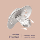 Difrax Lovi Dynamic Dummy 3-6 Months Grey