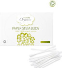 Simply Gentle Organic, Cotton Buds - 100% Organic Cotton & FSC Paper Stems - for Cleaning Delicate Areas Around Eyes & Outer Ears - Eco Friendly & Biodegradable - 200 Buds x 4 Packs