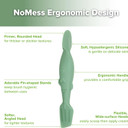 haakaa Baby Diaper Cream Spatula, NoMess Dual-Ended Silicone Diaper Rash Cream Applicator with Hygienic Case, Butt Spatula for Baby, Lavender