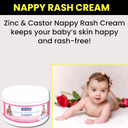 Nuage Nappy Rash Zinc & Castor Oil Cream 200ml Free Gentle & Effective Sensitive Beauty Skin Ideal For Babies & Toddlers (5Pack) Omoge Hair