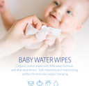 Simply Gentle Organic - Baby Water Wipes, 100% Organic Cotton with 99% Water Formula - Soft & Hypoallergenic, Suitable for Newborn - Chemical Free, Dermatological Tested - 52 (Pack of 20)