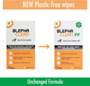 Blephaclean PF Daily Eyelid Wipes - Gentle Cleansing for the eyelids and skin around the eyes | Suitable for Babies (over 3 months old), children & adults | 20 Sterile Plastic-Free Wipes