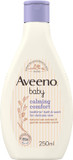 Aveeno Baby Calming Comfort Bedtime Bath and Wash (1 x 250ml), Tear-Free and Soap-Free Baby Wash with Gentle Lavender & Vanilla Scent, Gently Cleanses Skin Before Bedtime, for Delicate Skin