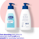 E45 Daily Lotion 400 ml for all Skin Types  Hydrating Non-Greasy Lightweight Moisturiser - Perfume-Free Long Lasting Body Face Hand Cream - Dermatologically Tested