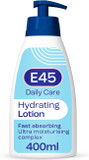 E45 Daily Lotion 400 ml for all Skin Types  Hydrating Non-Greasy Lightweight Moisturiser - Perfume-Free Long Lasting Body Face Hand Cream - Dermatologically Tested