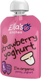 Ella's Kitchen Organic Greek Yoghurt and Strawberry, 90g strawberries