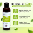 Tea Tree Oil Antifungal Vegan Shower Gel, Body Wash and Natural Soap that Relieves Acne, Eczema, Jock Itch, Nail Fungus & Athletes Foot Cleanses and Soothes Dry Itchy Skin