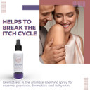 Psoriasis and Pruritus Treatment by DERMA TREAT I 100 ml I Itch moisturiser and eczema spray I Contains Magnesium oil & Aloe Vera I Ailing scaly skin and hydration I 100% Organic Ingredients