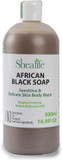African Black Soap Liquid, 500ml,16.9 Fl Oz, Unscented made using Unrefined Shea Butter & Virgin Coconut Oil. Contains No SLS, Detergents & Parabens. Ideal For Sensitive Skin types. Shealife, 500ml