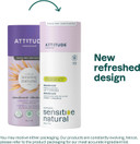 ATTITUDE Baking Soda Free Deodorant for Sensitive Skin with Oatmeal and Chamomile, EWG Verified, Aluminum Free, Plastic-Free, 85 Grams