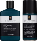 Champneys Body Duo, Anti-Perspirant Deodorant 150 ml, Hair & Body Wash 200 ml