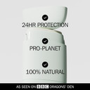 Fussy - Natural Refillable Deodorant - Aluminium Free - 24 Hour Protection - Lime Scent and Mint Green Case - Lime, Basil & Mandarin - Vegan & Cruelty Free - 100% Natural & Effective
