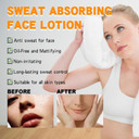 2 pieces antiperspirant face, sweat absorbing face lotion, face sweat blocker, anti-sweat against heavy sweating on the face, forehead and scalp and oily face control, for men and women