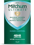 Mitchum Ultimate 48HR Protection Soft Solid Cream Stick Deodorant for Men & Antiperspirant Clean Control, Dermatologist Tested,45 g (Pack of 1)