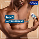 Sanex Men Active Control Antiperspirant Roll-On Deodorant 6x50ml, 48 hour sweat protection, anti-odour, long-lasting dryness, freshness, gentle on skin, antibacterial, 0% alcohol