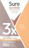 Sure Maximum Protection Sport Strength Anti-Perspirant Cream Women's Deodorant Stick with 3x stronger* sweat protection for 96 hour sweat and odour protection 45 ml