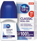 Triple Dry Classic Fragrance Anti-Perspirant Roll On | 100-Hour Protection Against Excessive Sweating| Fights Odour| Triple Active Formula | Classic Fragrance | Clinically Proven | Unisex