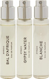 La Selection Nomade Set by Byredo for Unisex - 3 Pc Mini Gift Set 0.4oz Bal D Afrique EDP Spray, 0.4oz Blanche EDP Spray, 0.4oz Gypsy EDP Spray