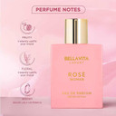 BellaVita Luxury ROSE French Eau De Perfume for Women 100ml | Sweet Floral Women's Perfume with Amber Vanilla, Rose & Jasmine | French Perfume for Women | Premium Perfume Women Gift Set