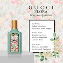Gucci Flora Gorgeous 4 Piece Set for Women (Gardenia + Gardenia + Jasmine + Magnolia), 4×0.16 Ounce Parfum Spray