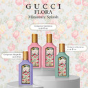 Gucci Flora Gorgeous 4 Piece Set for Women (Gardenia + Gardenia + Jasmine + Magnolia), 4×0.16 Ounce Parfum Spray