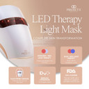 Project E Beauty Led Light Therapy Mask Fda-Cleared | Infrared, Red & Blue Light Therapy | Collagen Boost | Anti-Wrinkle & Anti-Acne | Wireless Face Mask | Advanced Skincare | All Skin Types