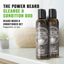 Viking Revolution - Beard Shampoo And Conditioner - Natural Beard Wash & Beard Conditioner With Argan & Jojoba Oils - Softens & Strengthens - Gifts For Men - Peppermint & Eucalyptus - 2 x 150 ml