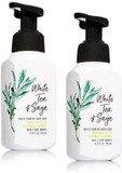 Bath & Body Works Bath and Body Works Gentle Foaming Hand Soap White Tea and Sage 8.75 Ounce (2-Pack) with Ginseng Extracts