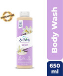 St. Ives Pampering Body Wash (650ml) Vanilla & Oat Milk Made with Plant-Based Cleansers & 100% Natural Extracts 16 oz Shower Gel