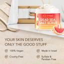 O Naturals Lemon & Mint Dead Sea Salt Scrub. Refreshing All Natural Exfoliator for Face, Hands, Body & Acne. Smooths, Renews & Revives Skin with Argan & Sweet Almond Oil. For Women & Men. 500 gr
