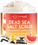 O Naturals 510g Ultra Hydrating Coconut Dead Sea Salt Scrub - Skin Smoothing Body Scrub Exfoliator & Foot Scrub, Body Exfoliator & Exfoliating Face Scrub - Facial Scrub