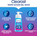 Clearasil Ultra Rapid Action Gel Wash, Unclog Pores For A Visibly Clearer Skin, Remove Dirt & Spots, Pack Of 3 x 150ml