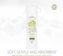 Simply Gentle Organic Cotton Pads – Dual sided - Sealed Edges - Low Lint - 100% Organic Cotton Wool – 100 Count (Pack of 6)