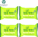 4 Packs | Australian Tea Tree & Peppermint Daily Cleansing Wipes  100 Facial Wipes | Removes Oil, Dirt & Makeup | Refreshing & Purifying for Clean, Healthy Skin