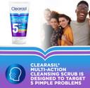 Clearasil 5 in 1 Exfoliating Scrub, For Acne Prone Skin, Unclog Pores, Reduces Blackheads, Pimples and Excess Oil, Everyday Spots Prevention, Pack of 3, Total 450ml Clearasil 5 in 1 Exfoliating Scrub, For Acne Prone Skin, Unclog Pores, Reduces Blackheads, Pimples and Excess Oil, Everyday Spots Prevention, Pack of 3, Total 450ml