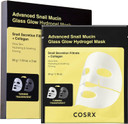 COSRX Advanced Snail Mucin Glass Glow Hydrogel Face Masks Skincare, Collagen Mask, Overnight Peel Off Korean Face Mask for Hydration Boost, Glass Skin Face Mask Korean Skincare, Pack of 3