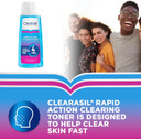 Clearasil Ultra Rapid Action Deep Pore Salicylic Acid Treatment Toner, Unclog Pores for A Visibly Clearer Skin, Remove Dirt & Spots, Pack of 3 x 200ml