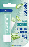Labello Lip Scrub Aloe Vera (5.5 ml), Innovative Lip Balm with Scrub Particles of Natural Origin, Gentle Lip Scrub with Vitamin E