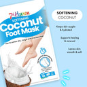 7th Heaven Foot Mask Multipack of 3 Moisturising Foot Treatment Socks  Softening & Nourishing Mask for Dry & Cracked Feet  Infused with Coconut & Shea Butter  At Home Spa Skincare