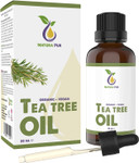 Tea Tree Oil 50ml with pipette, vegan  100% pure tea tree essential oil from Australia  Care for blemished skin, inflammatory skin conditions, anti-pimples and acne