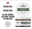 CREMO - Barber Grade Hair Styling Cream For Men - Medium Hold & Medium Shine - 113g