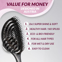 marQus Boar Bristle Hair Brush - Suitable for Every Hairtype with Extra Bristles - Made from Environmentally Friendly Bio-Plastic, Black marQus Boar Bristle Hair Brush - Suitable for Every Hairtype with Extra Bristles - Made from Environmentally Friendly Bio-Plastic, Black
