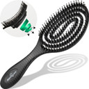 marQus Boar Bristle Hair Brush - Suitable for Every Hairtype with Extra Bristles - Made from Environmentally Friendly Bio-Plastic, Natural marQus Boar Bristle Hair Brush - Suitable for Every Hairtype with Extra Bristles - Made from Environmentally Friendly Bio-Plastic, Natural
